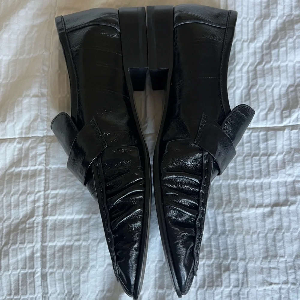 The Row Eel Skin Black Loafers - Picture 5 of 9